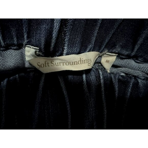 Soft Surroundings Dark Wash Pull On Jeggings Elastic Waist Tapered Leg Sz M - Picture 4 of 4
